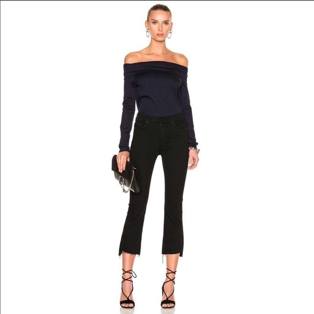 NEW MOTHER The Insider Crop Step Fray Hem Jeans 27